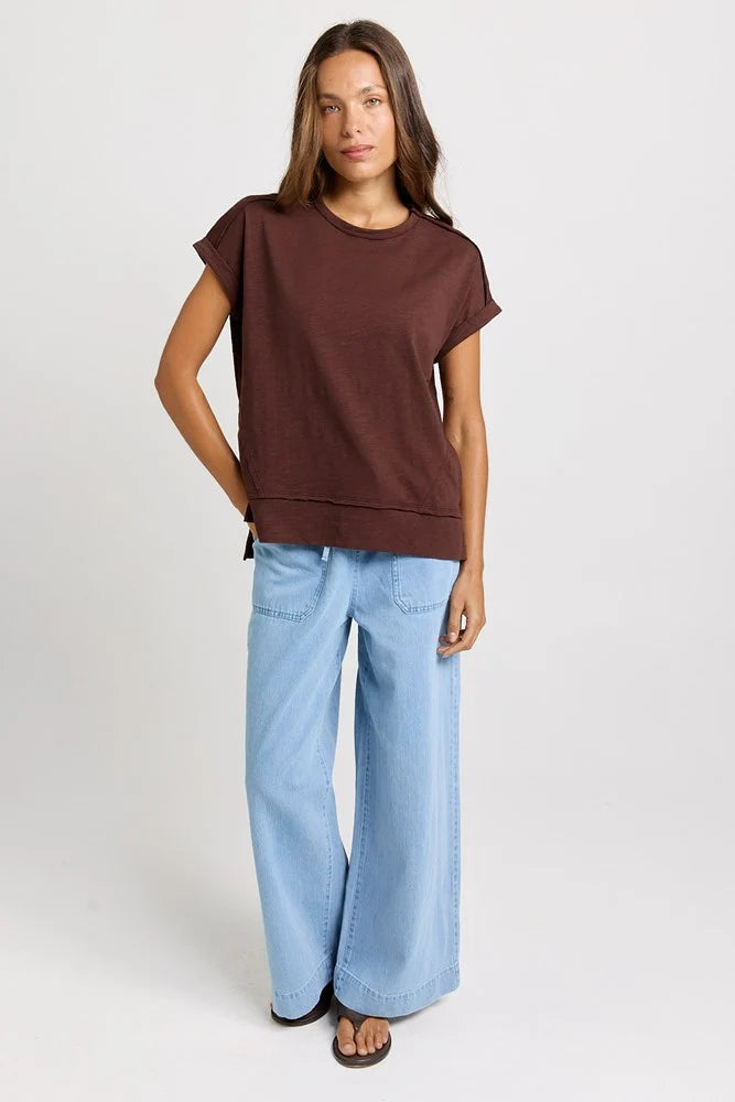 Buffalo Belle - Womens Chocolate Shirley Short Sleeve Tee