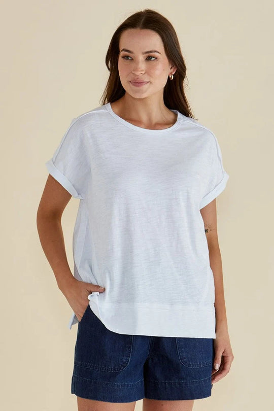 Buffalo Belle - Womens White Shirley Short Sleeve Tee