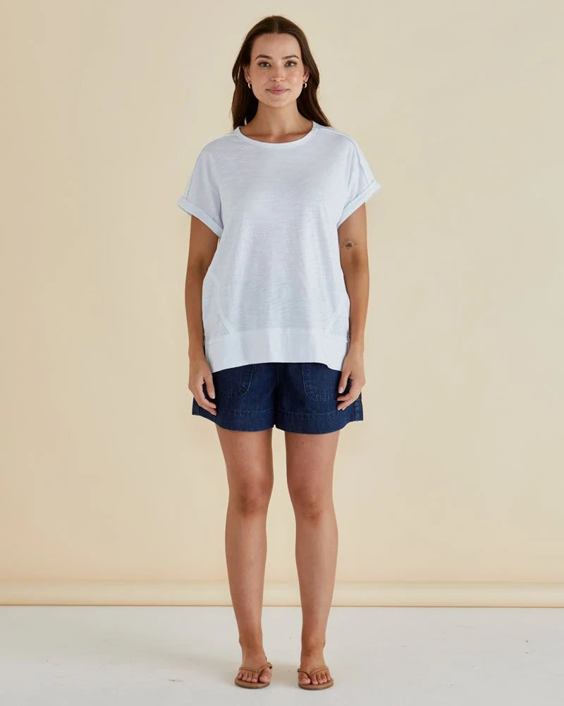 Buffalo Belle - Womens White Shirley Short Sleeve Tee