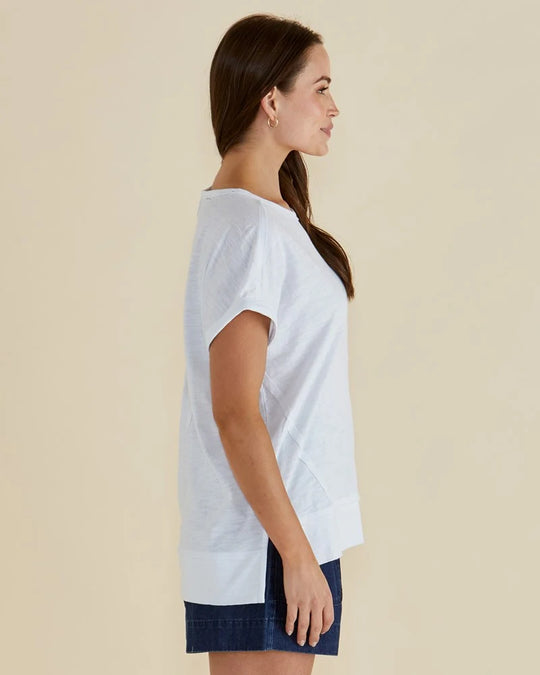 Buffalo Belle - Womens White Shirley Short Sleeve Tee