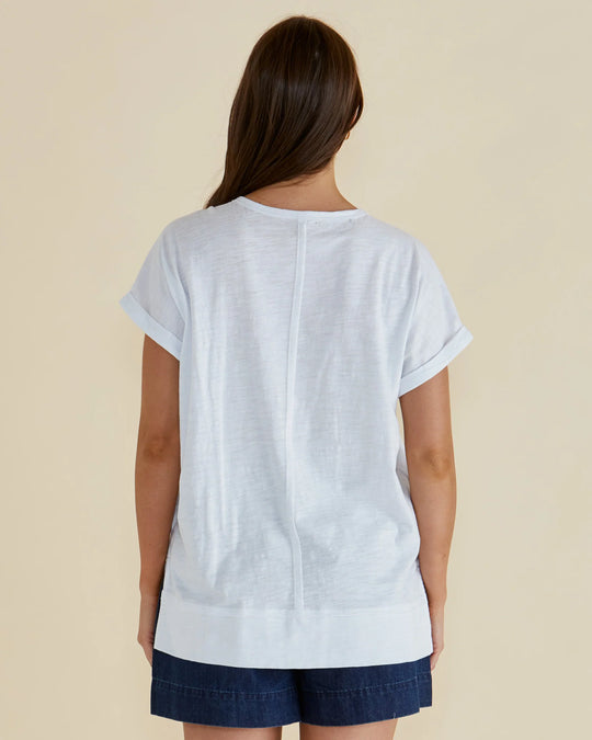 Buffalo Belle - Womens White Shirley Short Sleeve Tee