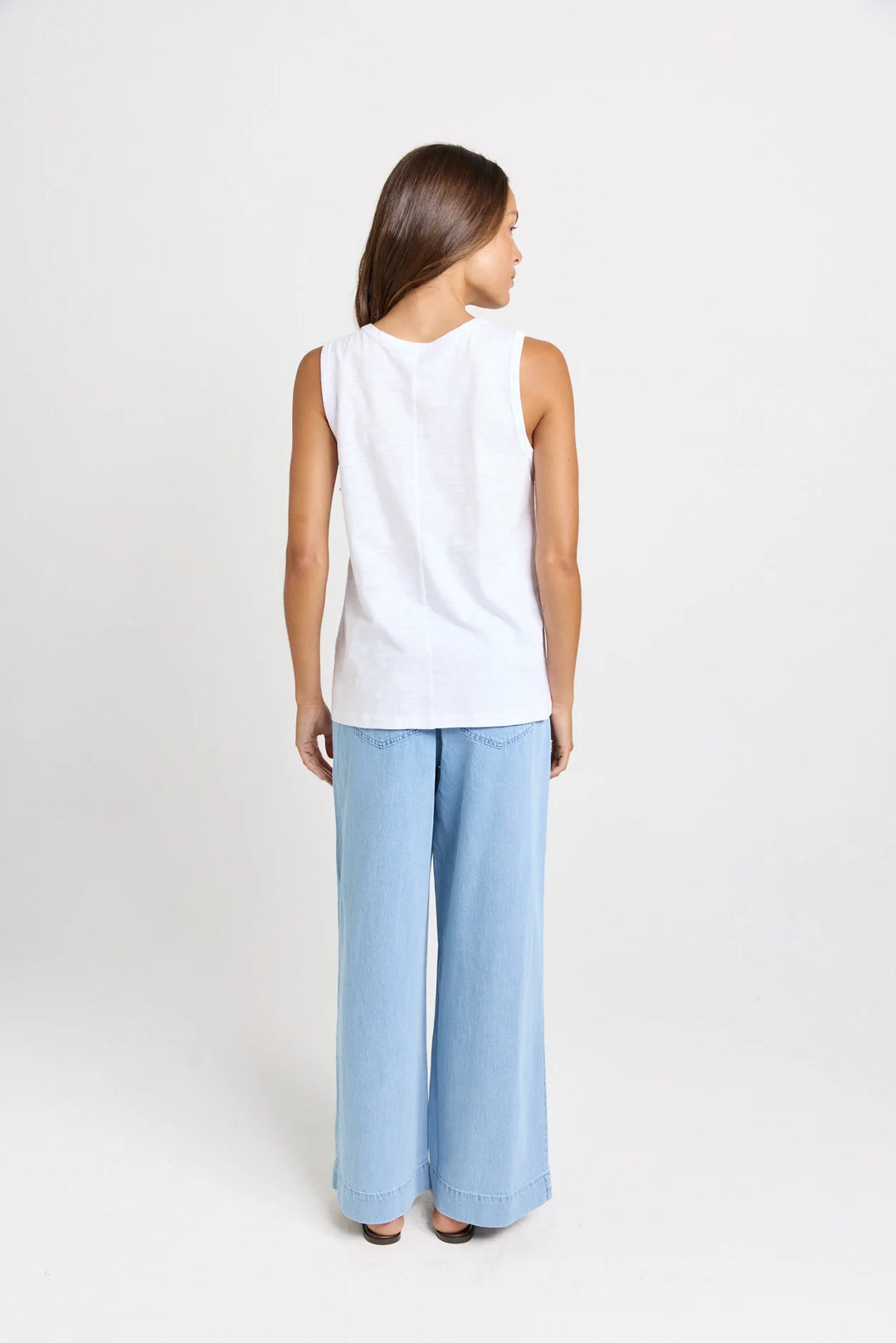 Buffalo Belle - Womens White Rory Slub Tank