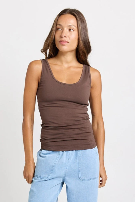 Buffalo Belle - Emma Chocolate Scoop Tank