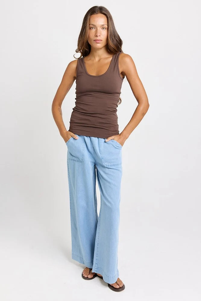 Buffalo Belle - Emma Chocolate Scoop Tank