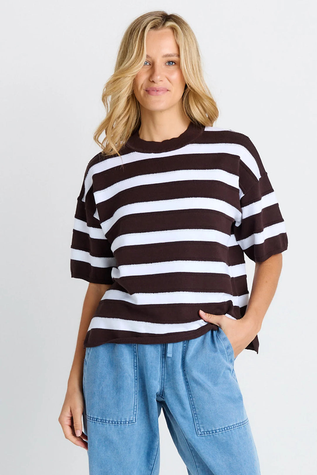 Buffalo Belle - Libby Chocolate Stripe Top