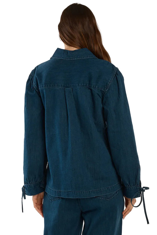 Buffalo Belle - Women's Dubai Blouse Dark Vintage Denim