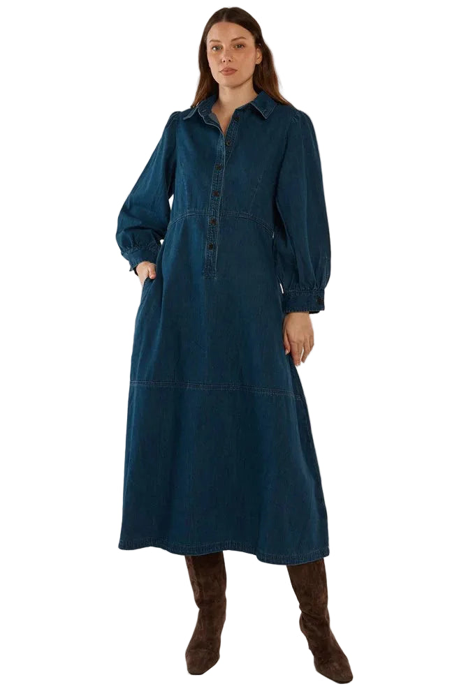 Buffalo Belle - Women's Detroit Dress Dark Vintage Denim