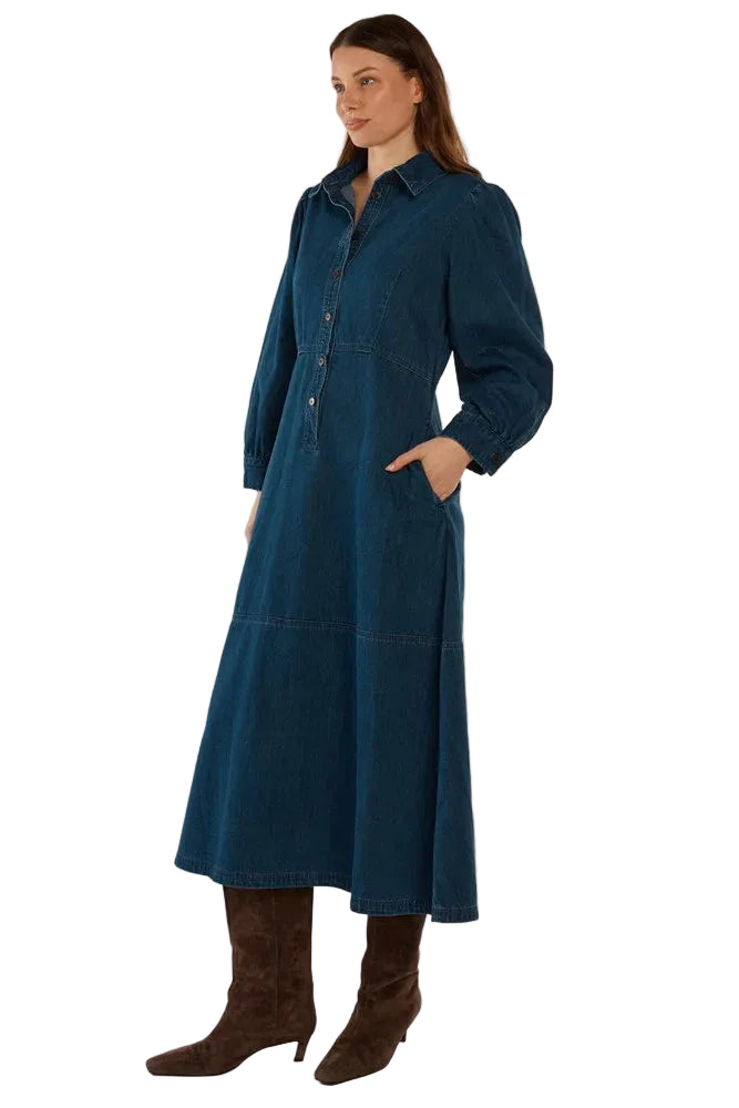 Buffalo Belle - Women's Detroit Dress Dark Vintage Denim