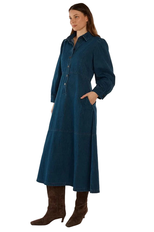 Buffalo Belle - Women's Detroit Dress Dark Vintage Denim