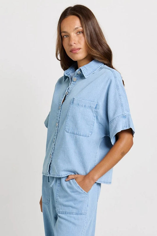 Buffalo Belle - Womens Dawn Denim Shirt - Medium Wash