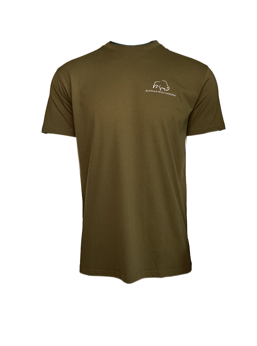 BBWS - Mens QLD Logo Army Green Tee