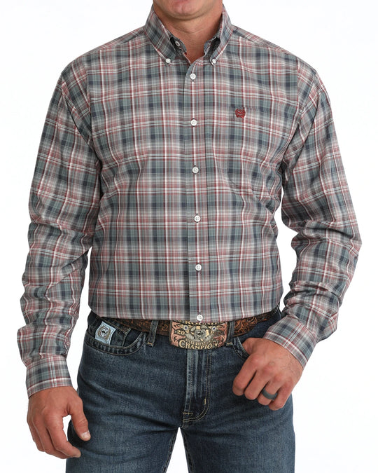 Cinch - Mens Ryder Blue Plaid Arena Shirt