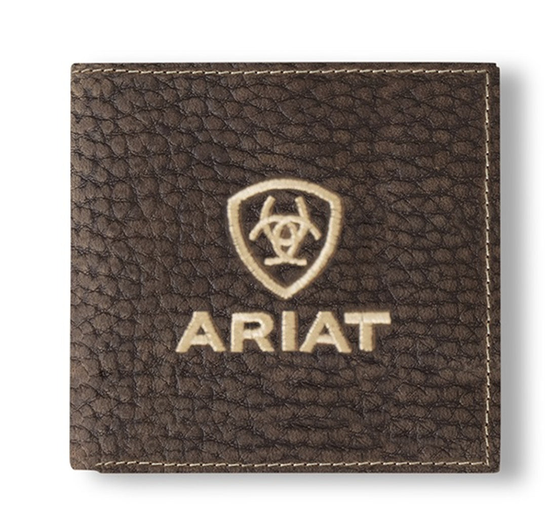 Ariat - Mens BiFold Bull Hide Dark Wallet