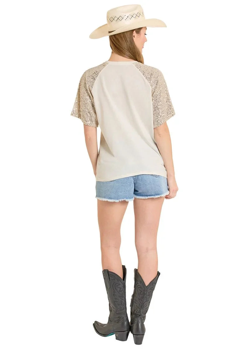 Rock & Roll - Women's Sequin Cactus T-Shirt