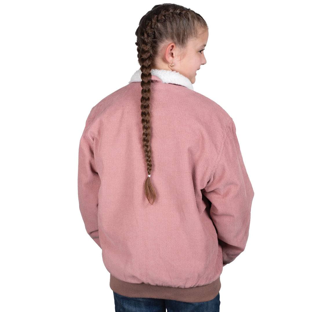 Just Country - Kid's Diamantina Sherpa Corduroy Jacket Dusty Pink