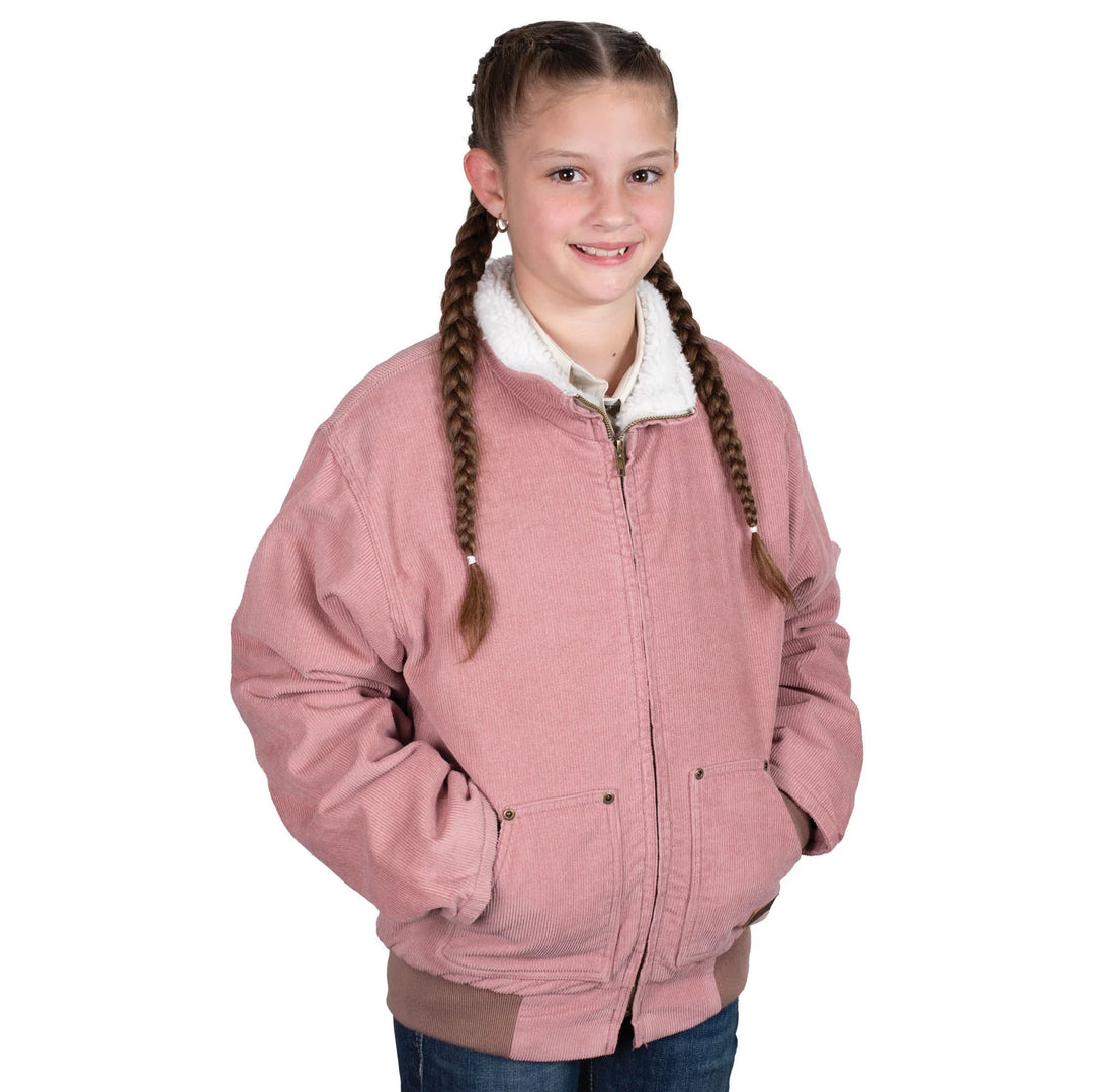 Just Country - Kid's Diamantina Sherpa Corduroy Jacket Dusty Pink