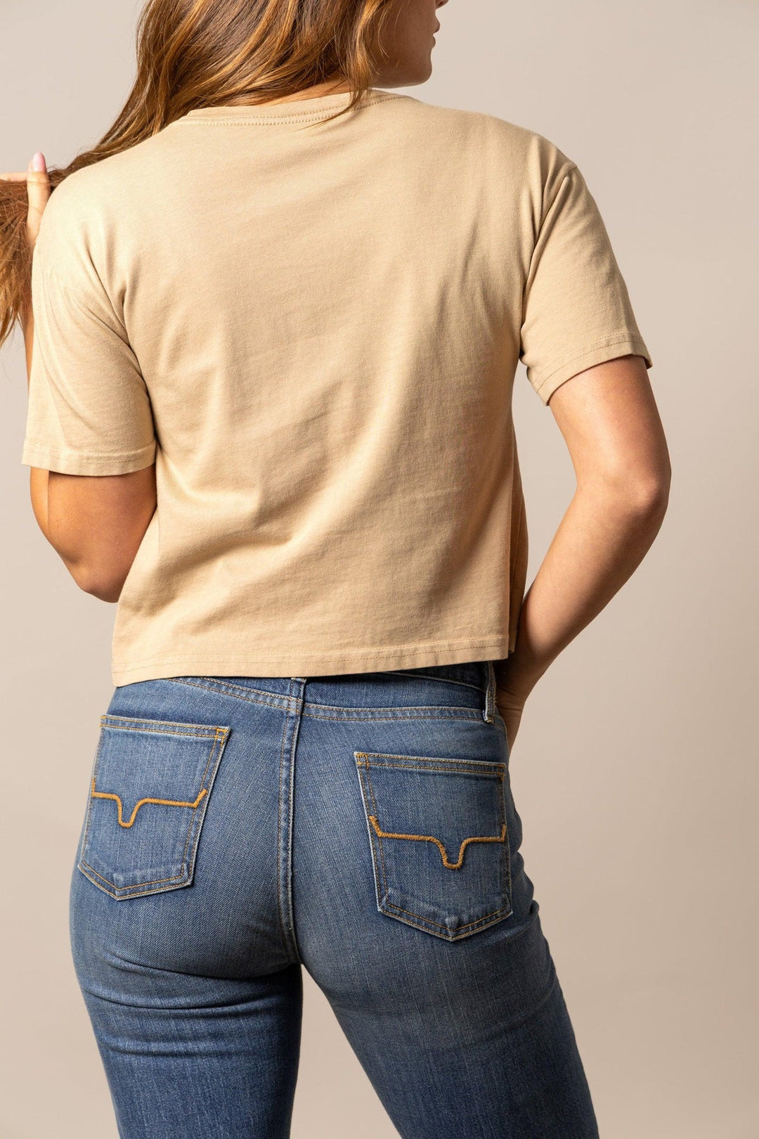 Kimes Ranch - Womens Tan Bison Skull Tee