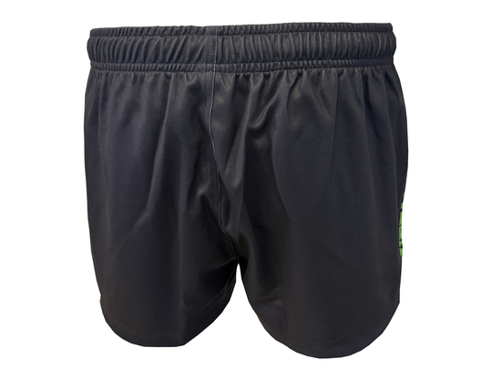 BBWS - Mens Black/Lime Green Footy Shorts
