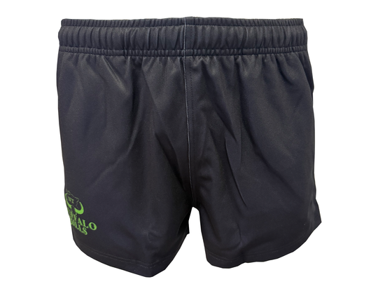 BBWS - Mens Black/Lime Green Footy Shorts