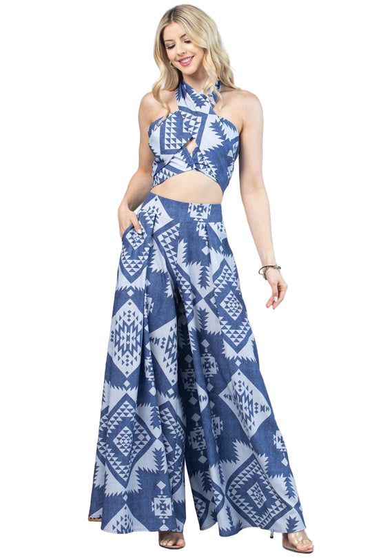 Buffalo Belle - Womens Abstract Flare Pants