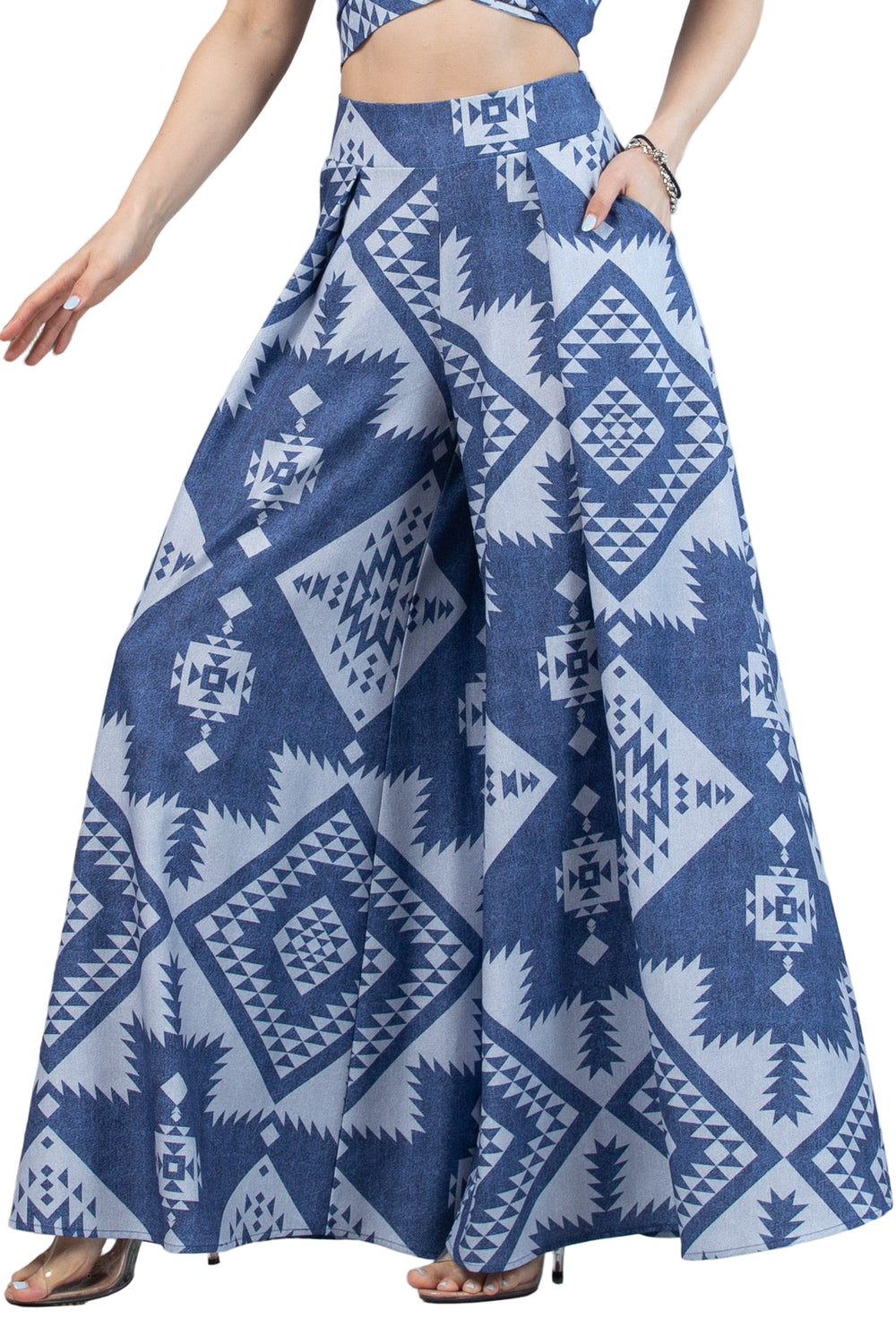 Buffalo Belle - Womens Abstract Flare Pants