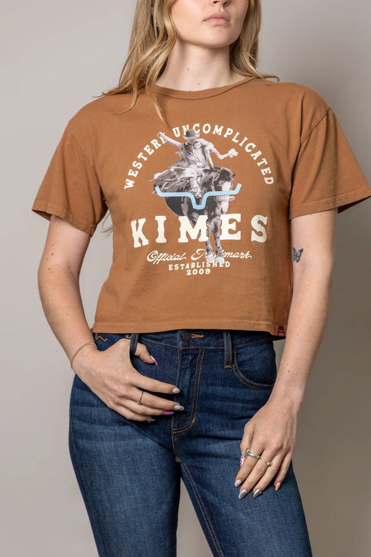 Kimes Ranch - Womens Break Through Tobacco Cropped Tee
