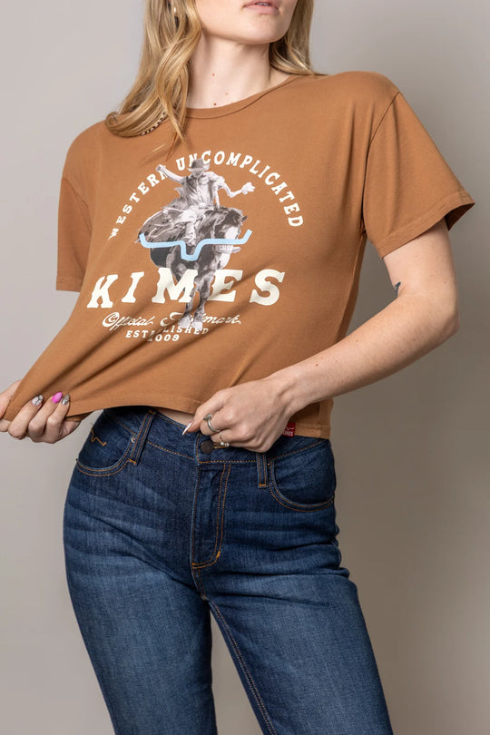 Kimes Ranch - Womens Break Through Tobacco Cropped Tee