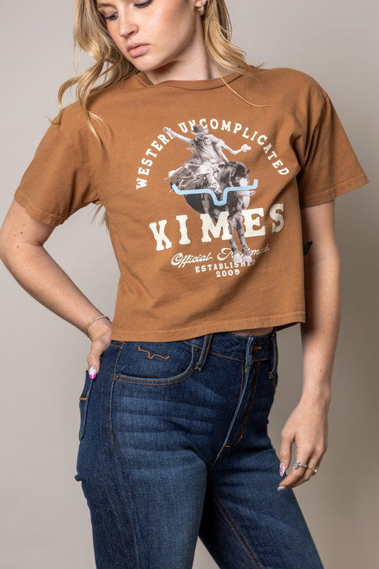 Kimes Ranch - Womens Break Through Tobacco Cropped Tee