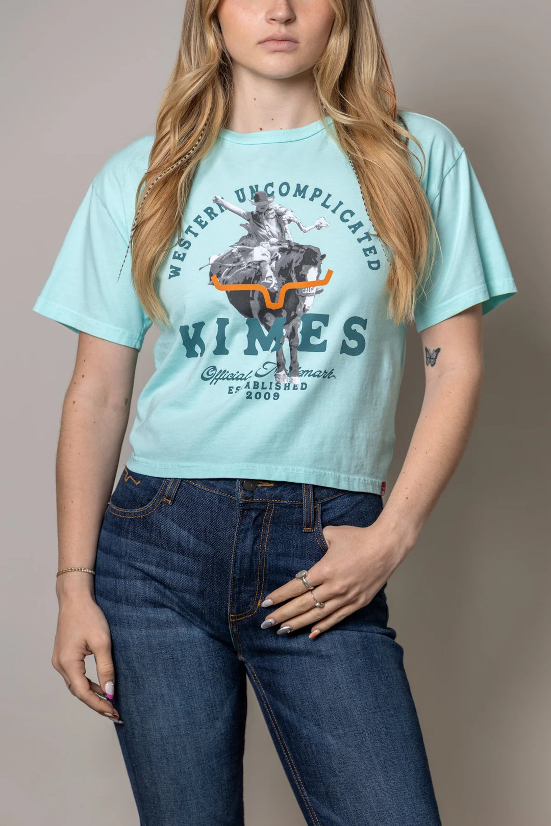 Kimes Ranch - Womens Break Through Mint Cropped Tee