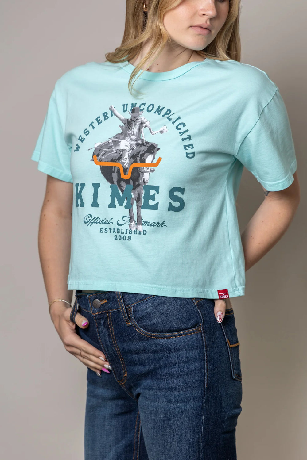 Kimes Ranch - Womens Break Through Mint Cropped Tee