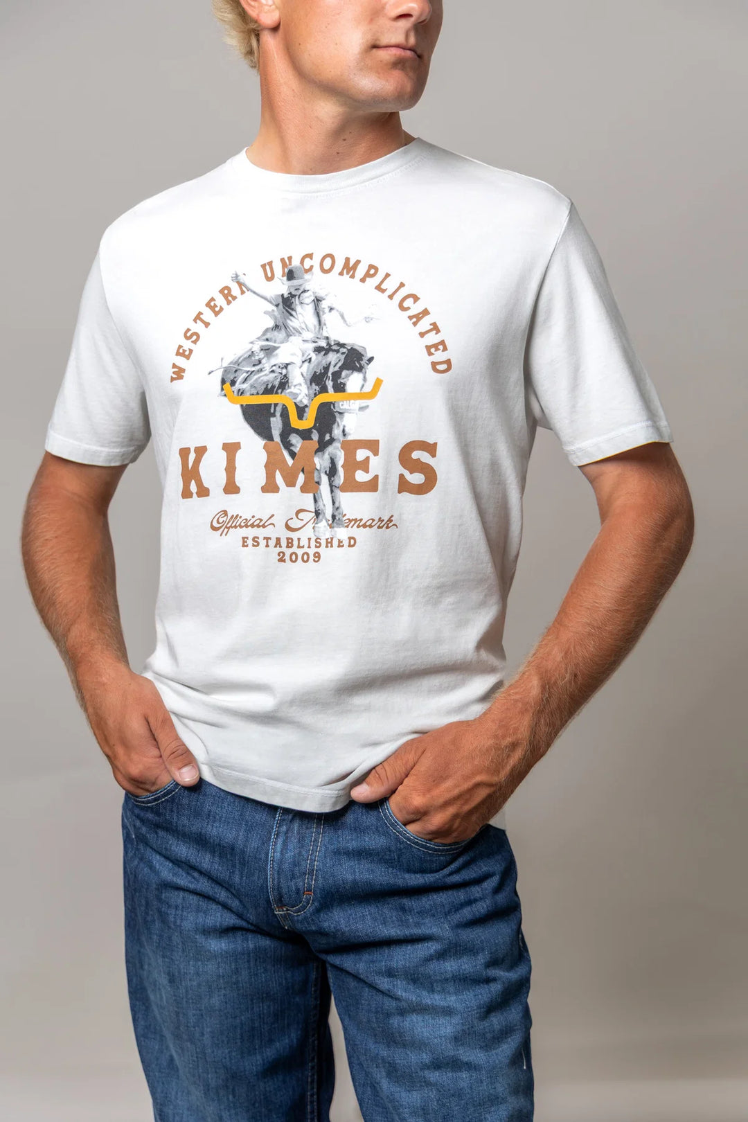 Kimes Ranch - Mens Break Through Natural Tee