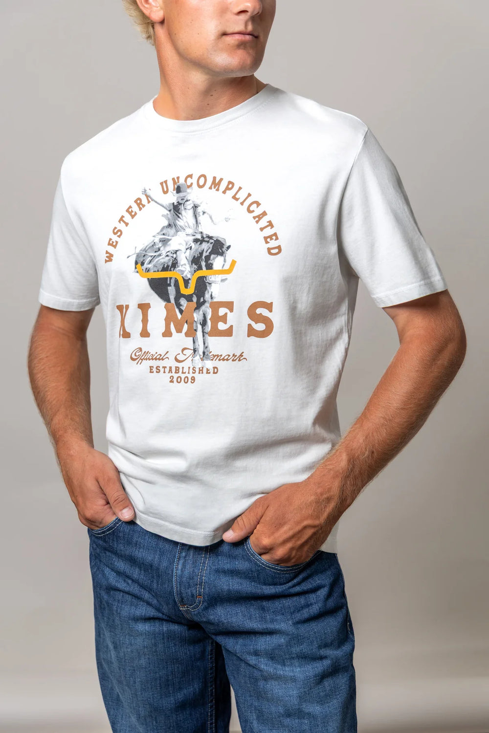 Kimes Ranch - Mens Break Through Natural Tee