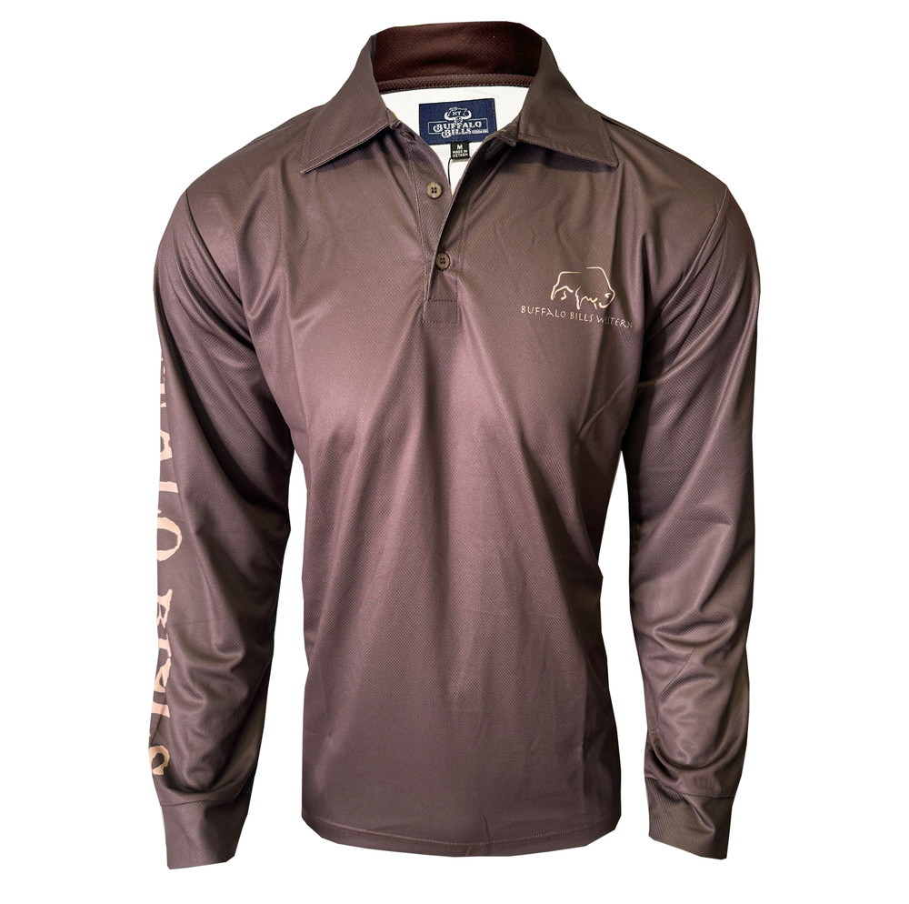 BBWS - Mens Brown NT Map Fishing Shirt