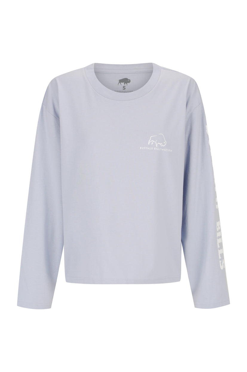 BBWS - Womens Martina Powder Blue Long Sleeve Tee