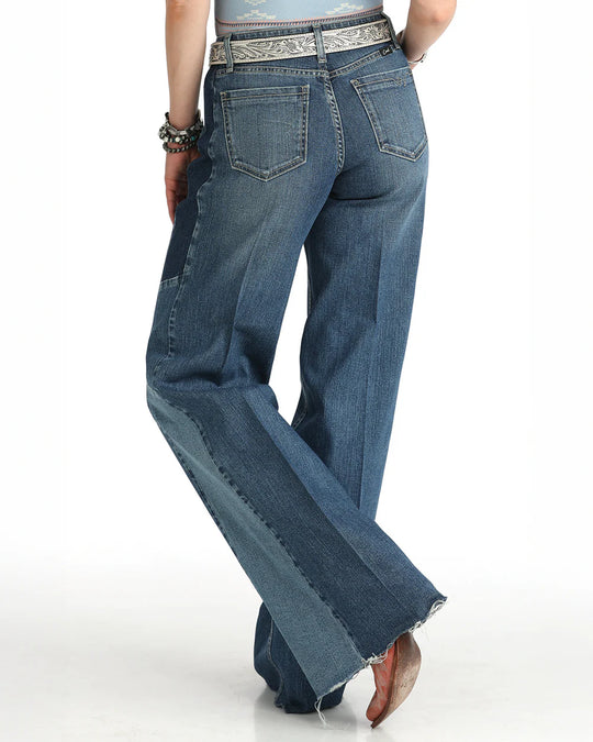 Cruel Girl - Womens Patch Wide Leg Jeans