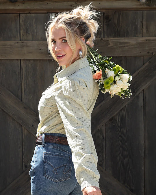 Cinch- Sage Girlfriend Fit Snap Western Shirt