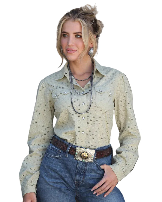 Cinch- Sage Girlfriend Fit Snap Western Shirt