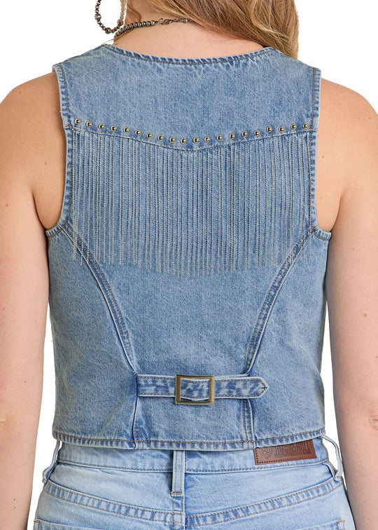 Rock & Roll - Women's Denim Fringe Vest
