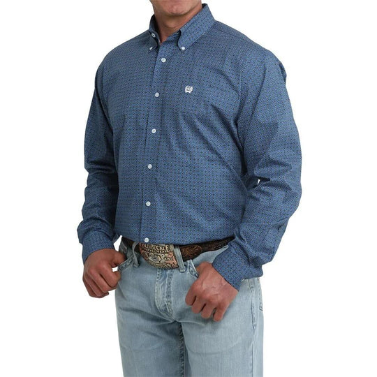 Cinch - Mens Roy Blue Geo Arena Shirt
