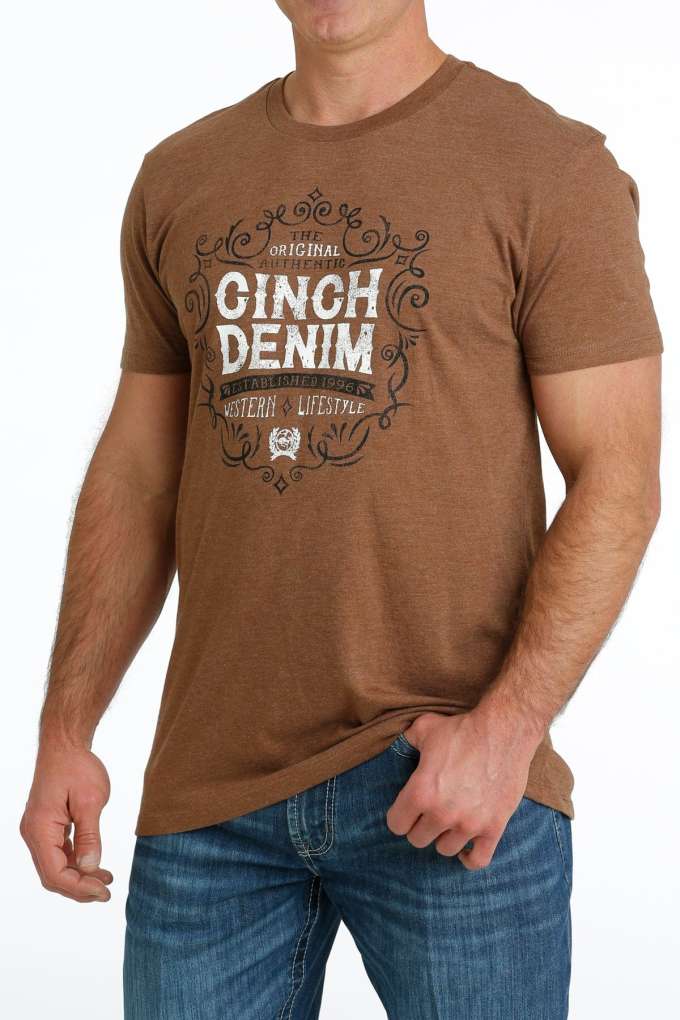 Cinch - Mens Copper Logo Tee