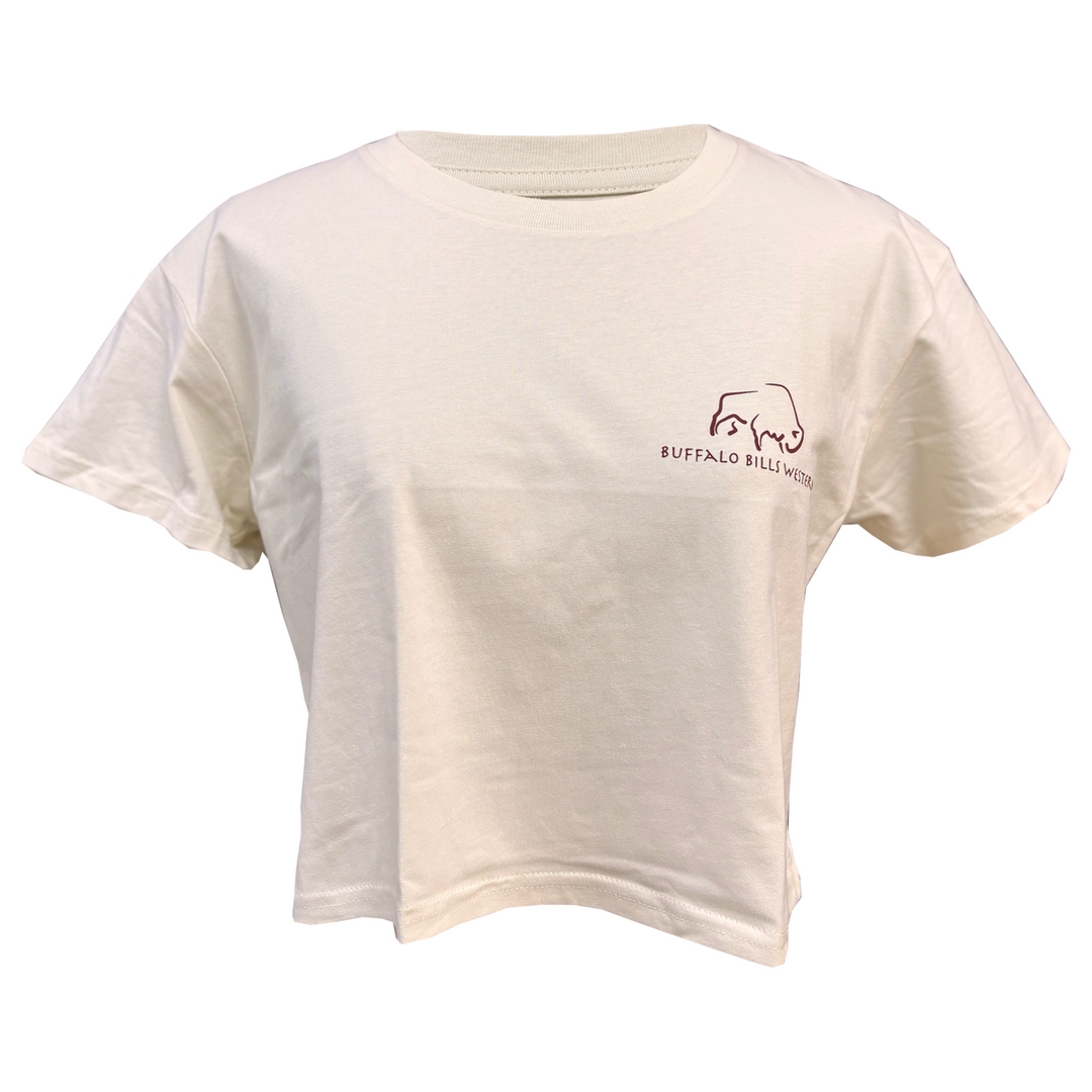 BBWS - Womens Neutral Cowboy Store Crop Tee