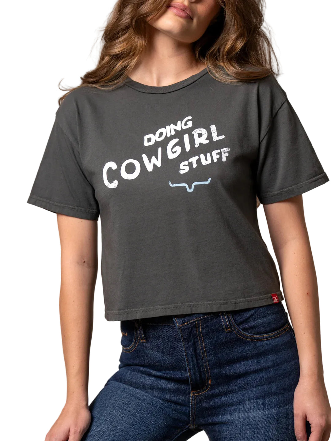 Kimes Ranch - Womens Doing Cowboy Stuff Cropped Tee