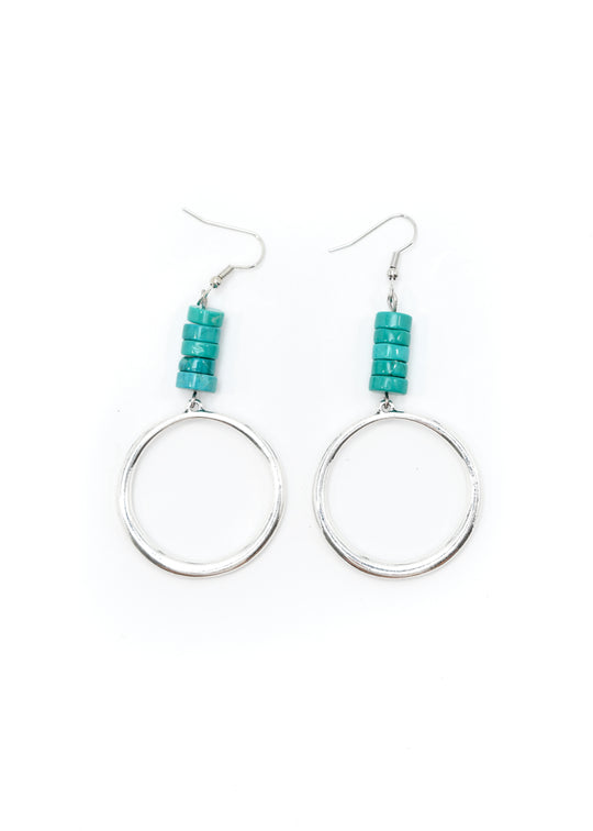 West & Co - Turquoise Stack Hoop Earrings