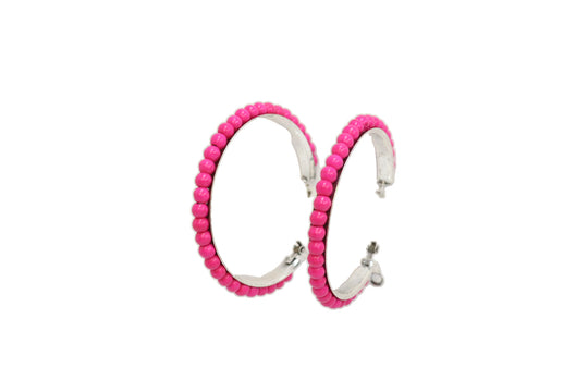 West & Co - Pink Polly Hoop Earrings