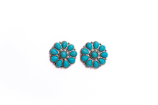 West & Co - Turquoise Cluster May Earrings