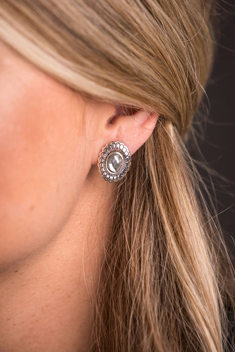 West & Co - Delilah Clear Silver Earrings