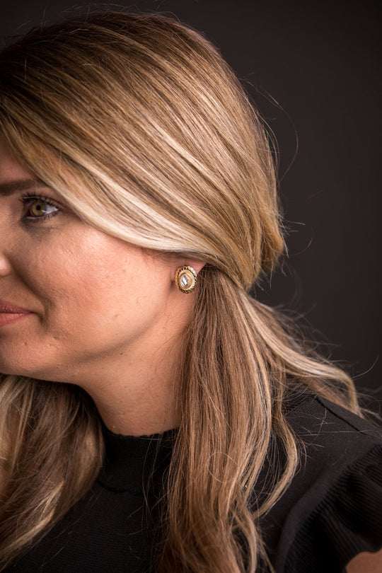 West & Co - Delilah Clear Gold Earrings