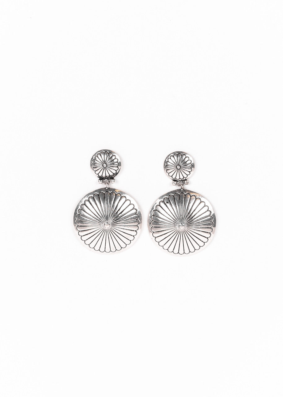 West & Co - Ruby Silver Earrings