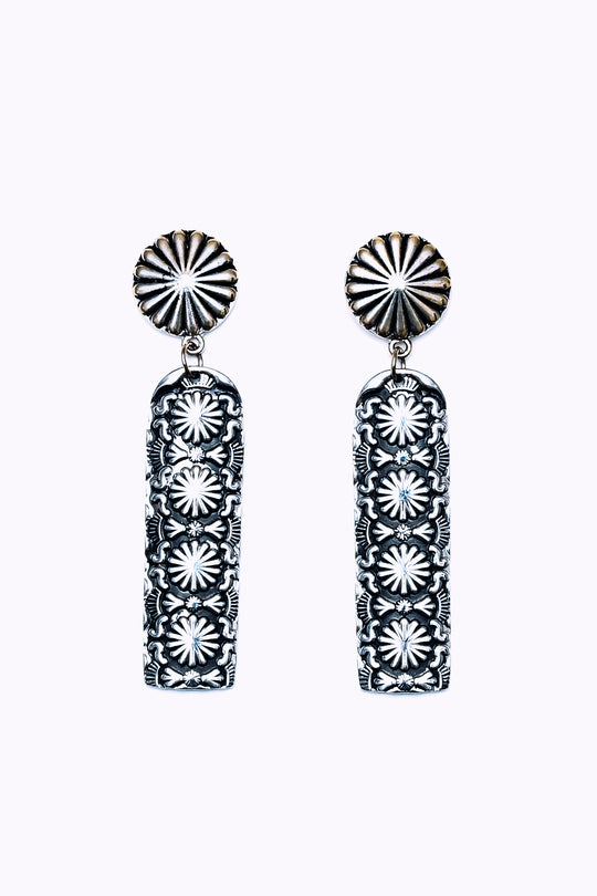 West & Co -Silver Burst Elongated Earring