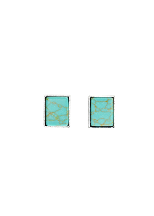 West & Co - Turquoise Square Earrings
